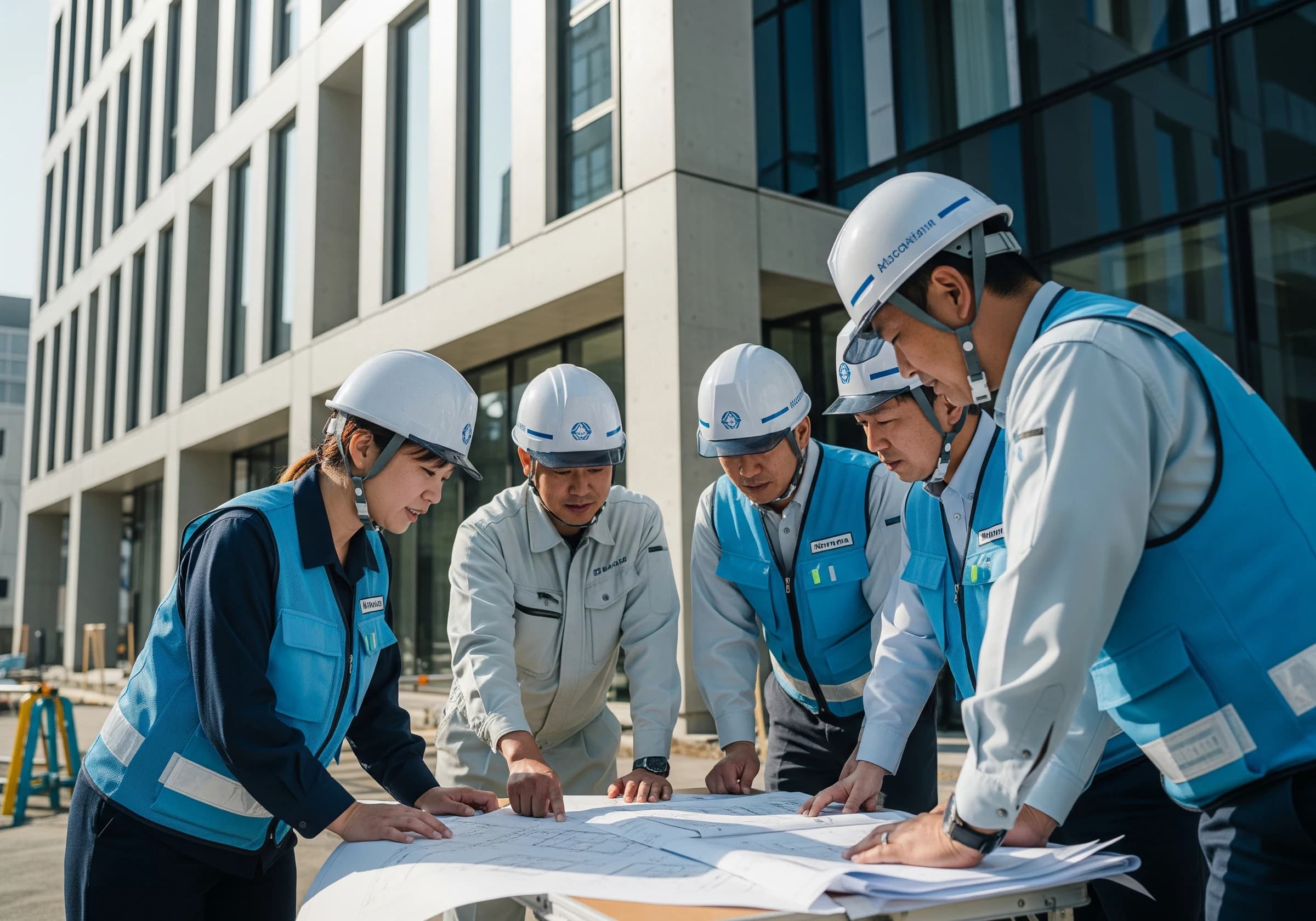 打ち合わせを行う株式会社宝縁のスタッフ