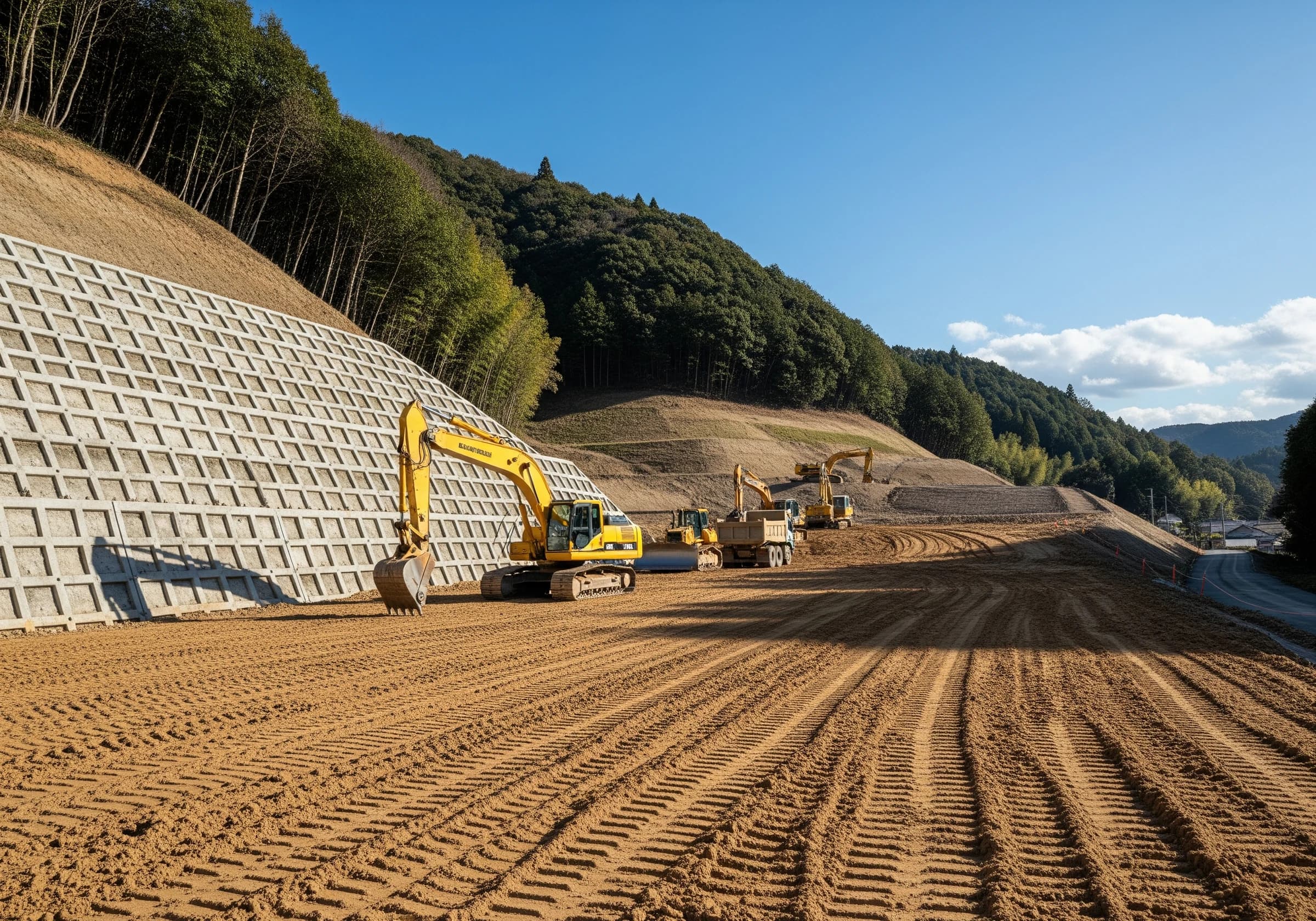 造成工事が進む土木現場