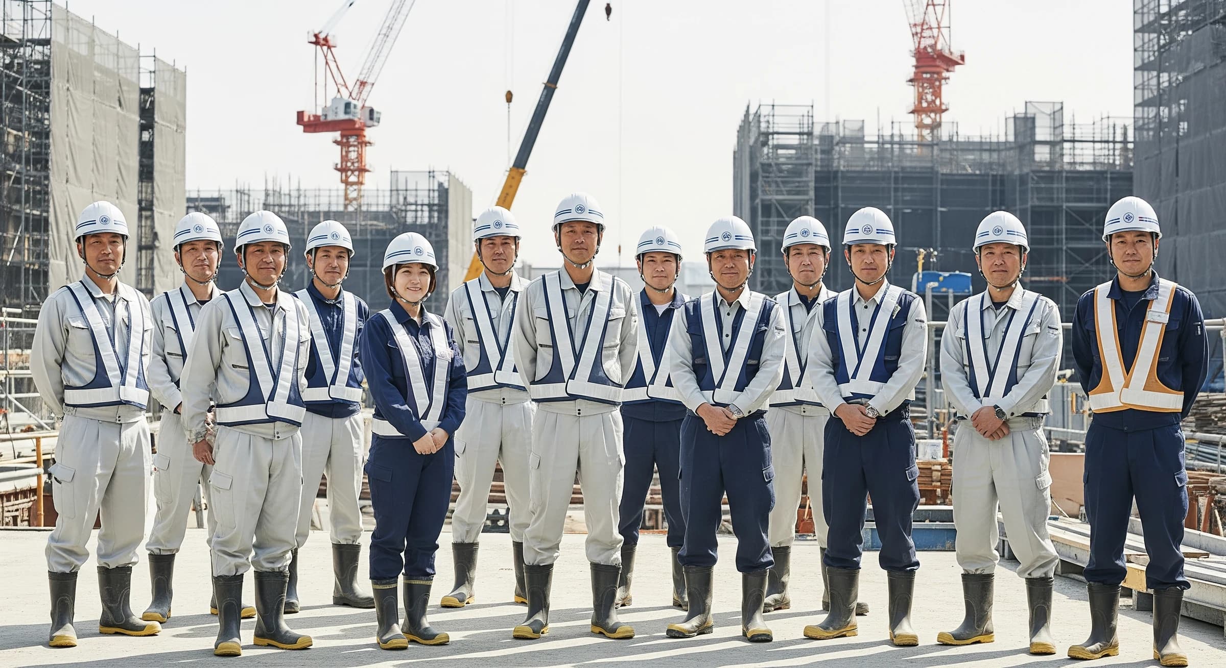 現場に立つ株式会社宝縁のスタッフたち